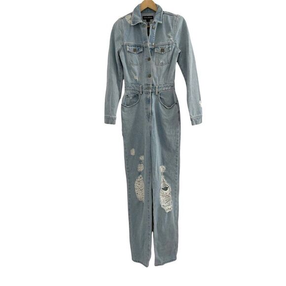 NWT Retrofete Cora Denim Jumpsuit XS - Picture 7 of 16